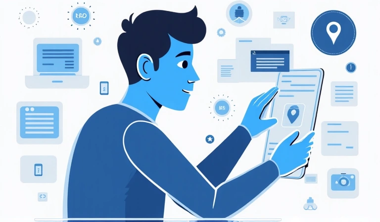 Ilustración de una persona protegiendo sus datos digitales, simbolizando la privacidad.